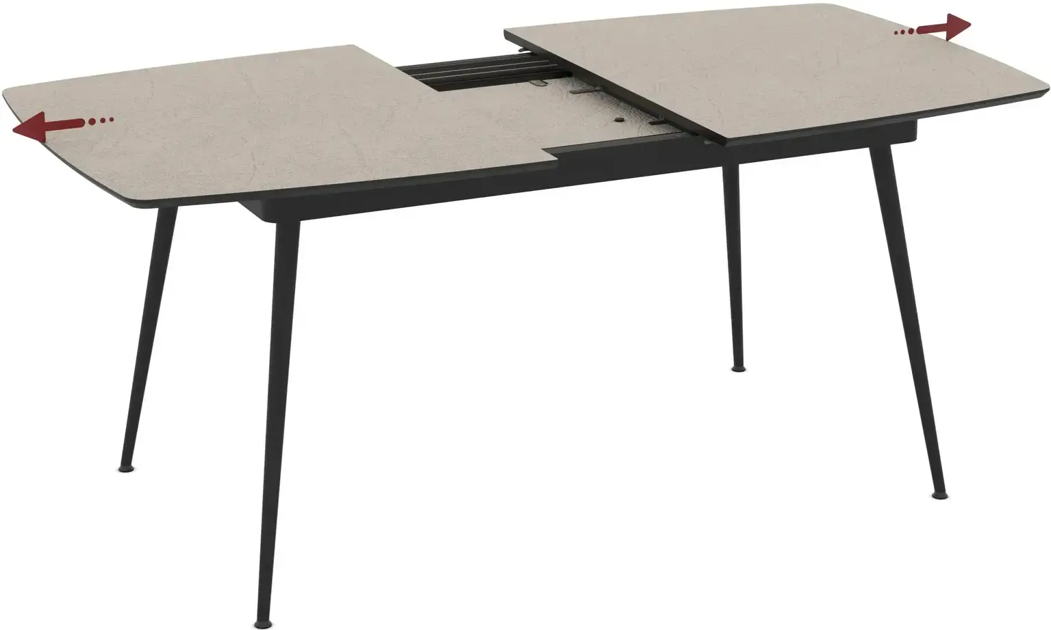 Masa extensibila Magnusplus Yense 145/185x90 Anemon (Beige/Black) - 2