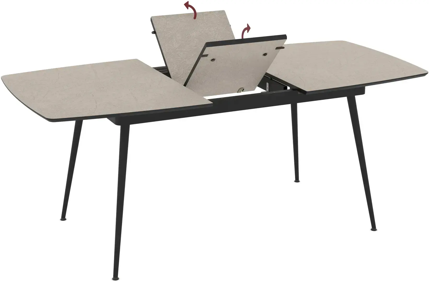 Masa extensibila Magnusplus Yense 145/185x90 Anemon (Beige/Black) - 3