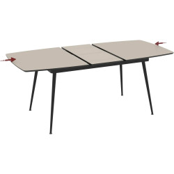 Masa extensibila Magnusplus Yense 145/185x90 Anemon (Beige/Black) Thumb