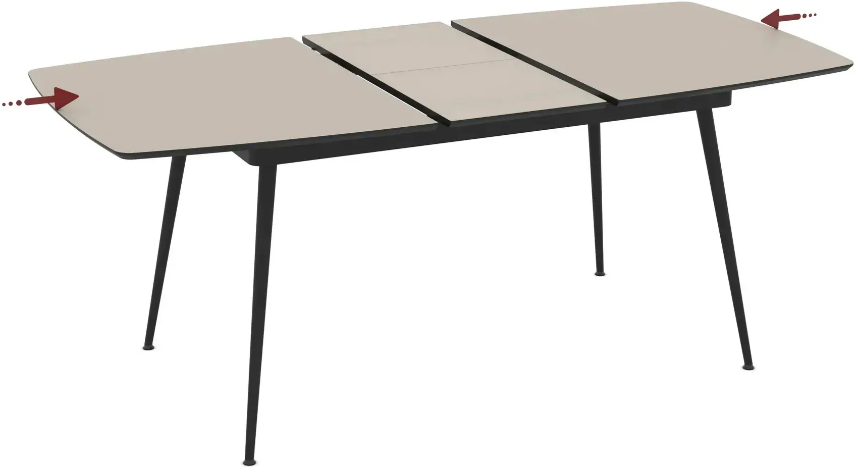 Masa extensibila Magnusplus Yense 145/185x90 Anemon (Beige/Black) - 4