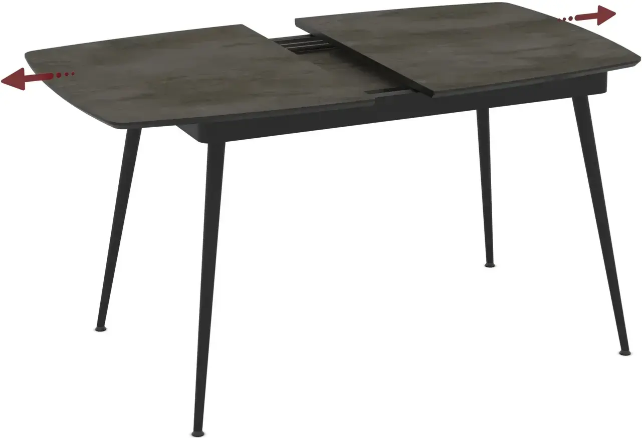 Masa extensibila Magnusplus Yense 145/185x90 Irony (Dark Grey/Black) - 2