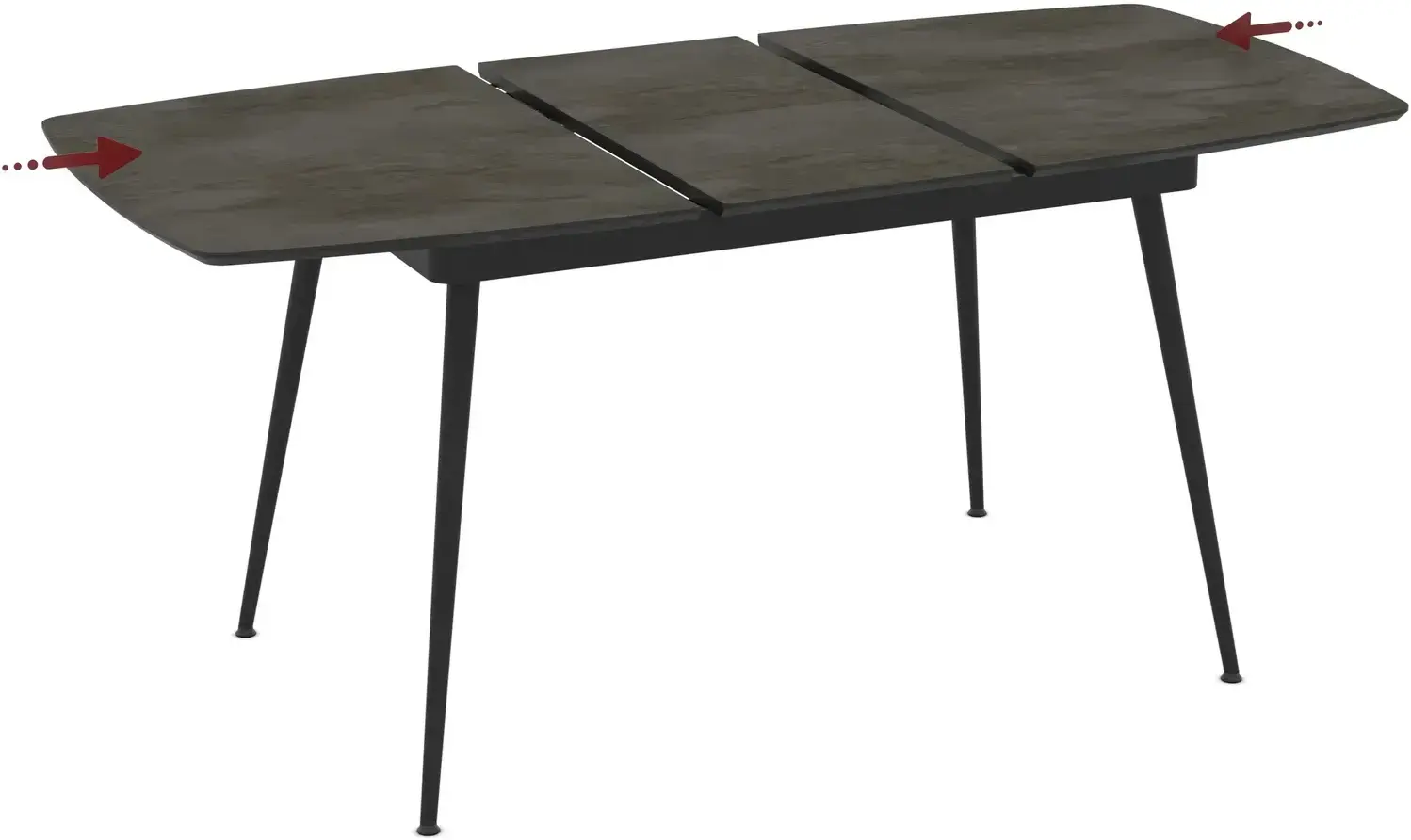 Masa extensibila Magnusplus Yense 145/185x90 Irony (Dark Grey/Black) - 4