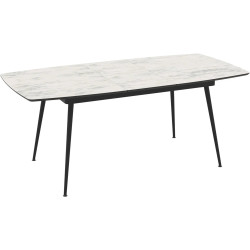 Masa extensibila Magnusplus Yense 145/185x90 Marmo (White Marble/Black) Thumb