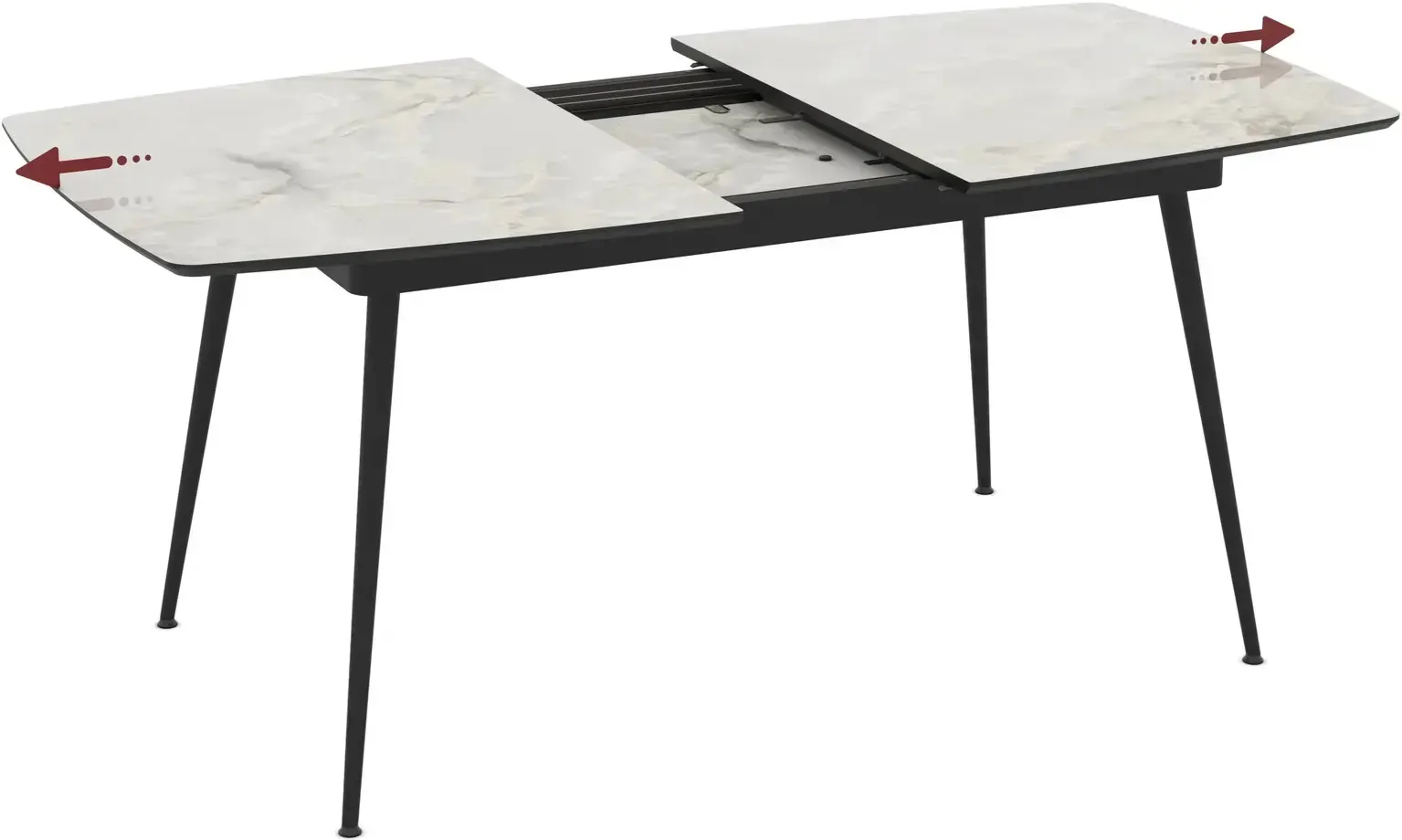 Masa extensibila Magnusplus Yense 145/185x90 Mola (Grey Marble/Black) - 2