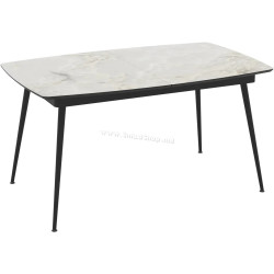 Masa extensibila Magnusplus Yense 145/185x90 Mola (Grey Marble/Black)