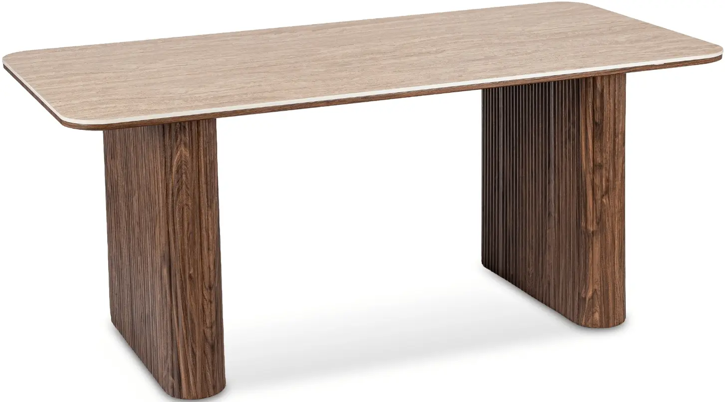 Стол Mebel Elite Aramis 180 (Travertine/Walnut) - 2