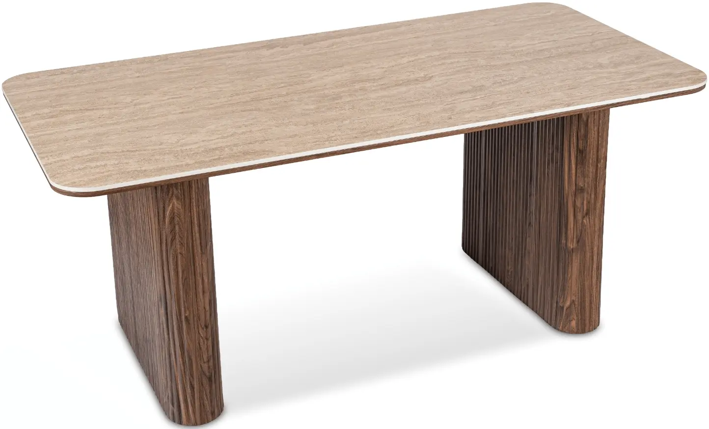 Стол Mebel Elite Aramis 180 (Travertine/Walnut) - 3
