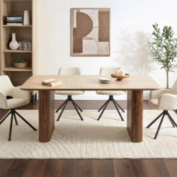 Стол Mebel Elite Aramis 180 (Travertine/Walnut)