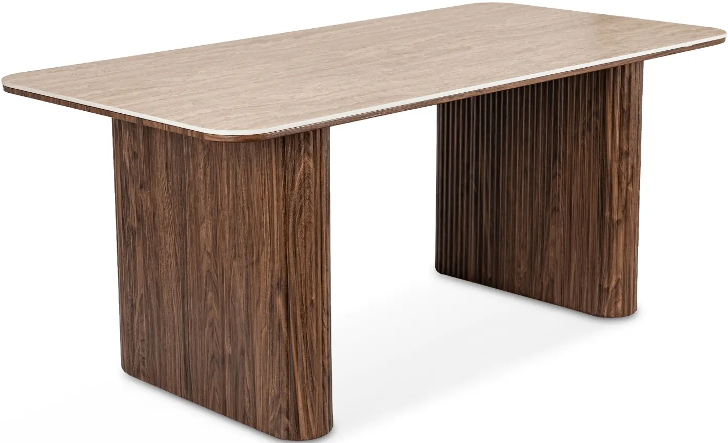 Стол Mebel Elite Aramis 180 (Travertine/Walnut) - 4