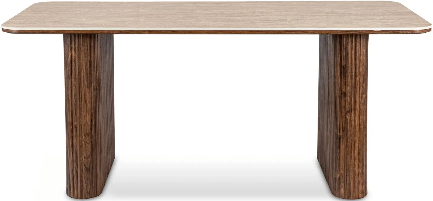 Стол Mebel Elite Aramis 180 (Travertine/Walnut) - 5
