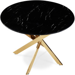 Стол Mebel Elite Bali 100 (Black Marble/Gold) Thumb