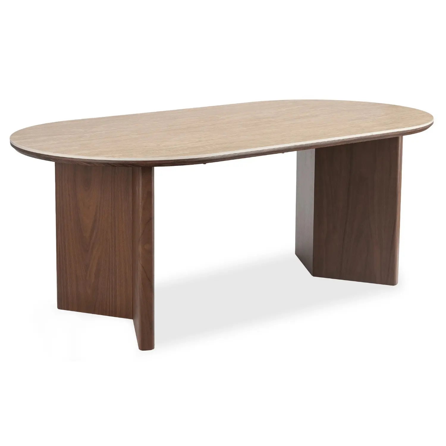 Стол Mebel Elite Darius 200 (Travertine/Walnut) - 2