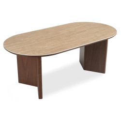 Стол Mebel Elite Darius 200 (Travertine/Walnut) Thumb