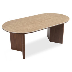 Стол Mebel Elite Darius 200 (Travertine/Walnut) Thumb