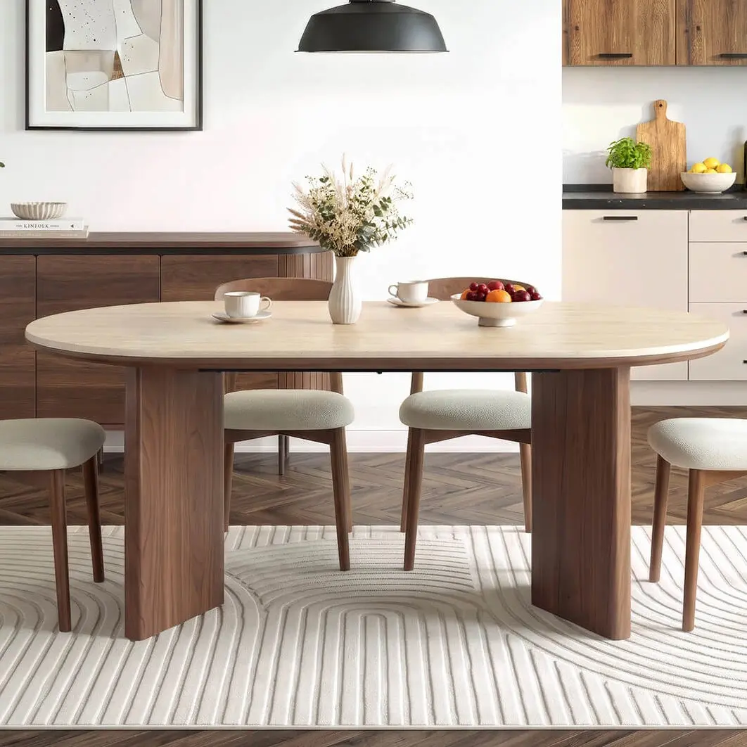 Стол Mebel Elite Darius 200 (Travertine/Walnut) - 8