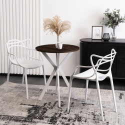 Masa Mebel Elite Lauren 60 (Walnut/White) Thumb