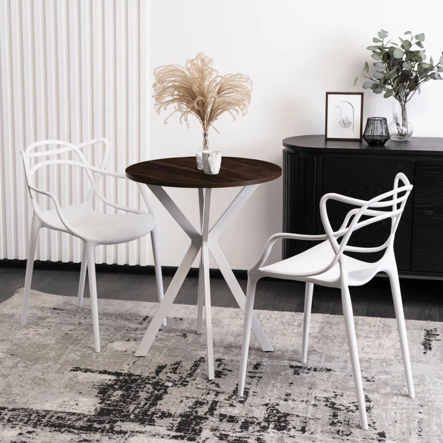 Masa Mebel Elite Lauren 60 (Walnut/White)