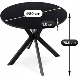 Стол Mebel Elite Lauren 80 (Black) Thumb