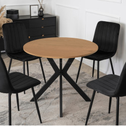 Стол Mebel Elite Lauren 80 (Golden Oak/Black)