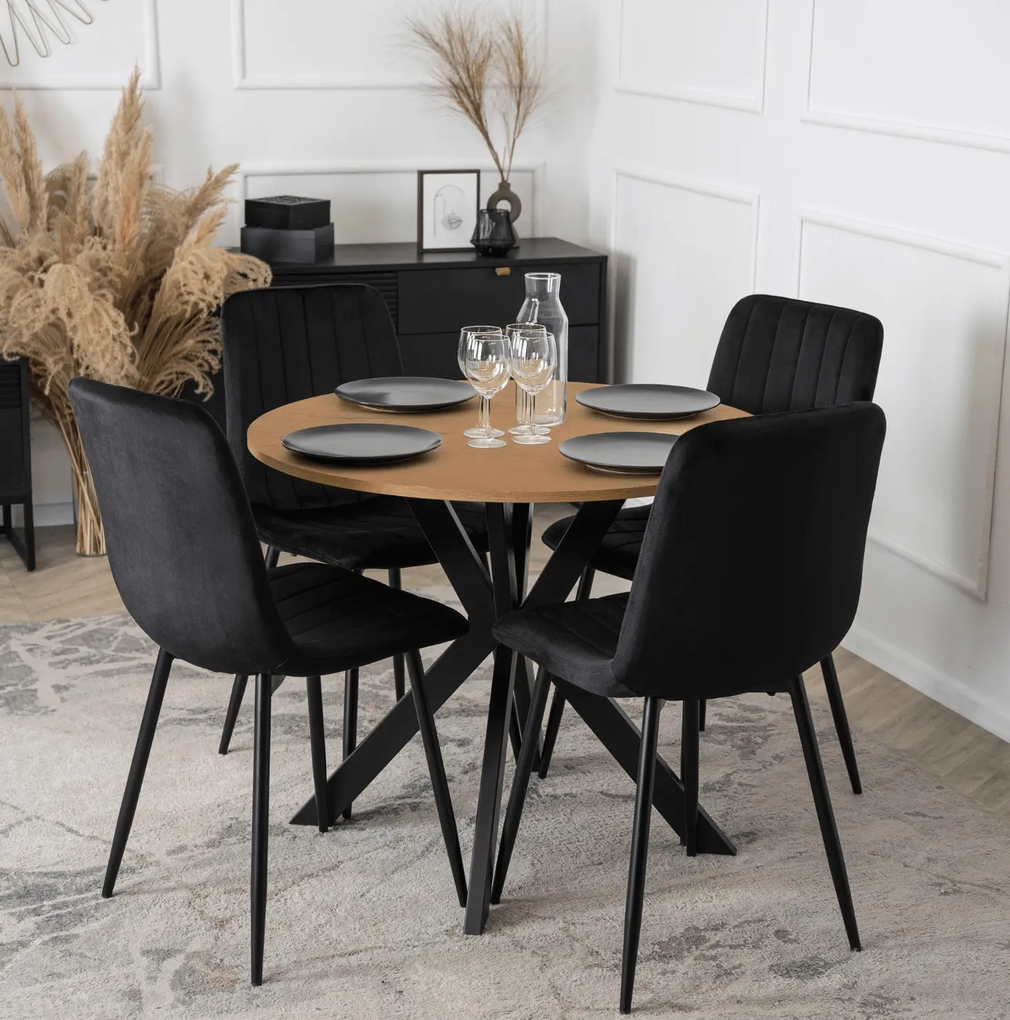Стол Mebel Elite Lauren 80 (Golden Oak/Black) - 4