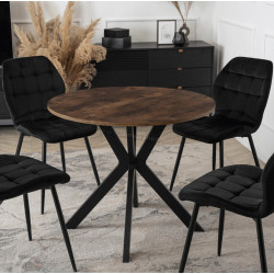 Стол Mebel Elite Lauren 80 (Rustic Oak/Black)