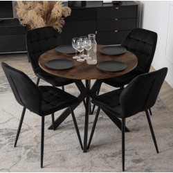 Стол Mebel Elite Lauren 80 (Rustic Oak/Black) Thumb