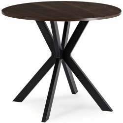 Masa Mebel Elite Lauren 80 (Walnut/Black) Thumb