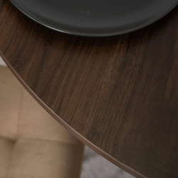 Masa Mebel Elite Lauren 80 (Walnut/Black) Thumb