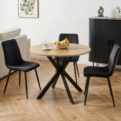 Стол Mebel Elite Lauren 90 (Golden Oak/Black)