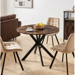 Стол Mebel Elite Lauren 90 (Rustic Oak/Black)