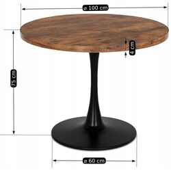 Стол Mebel Elite Lino 100 (Rustic Oak/Black) Thumb