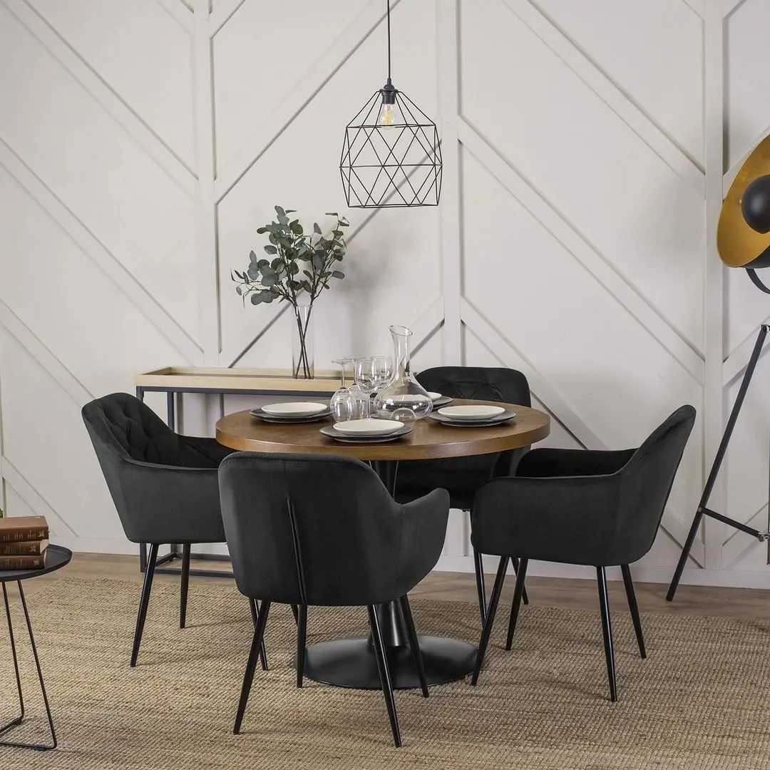 Masa Mebel Elite Lino 100 (Walnut/Black)