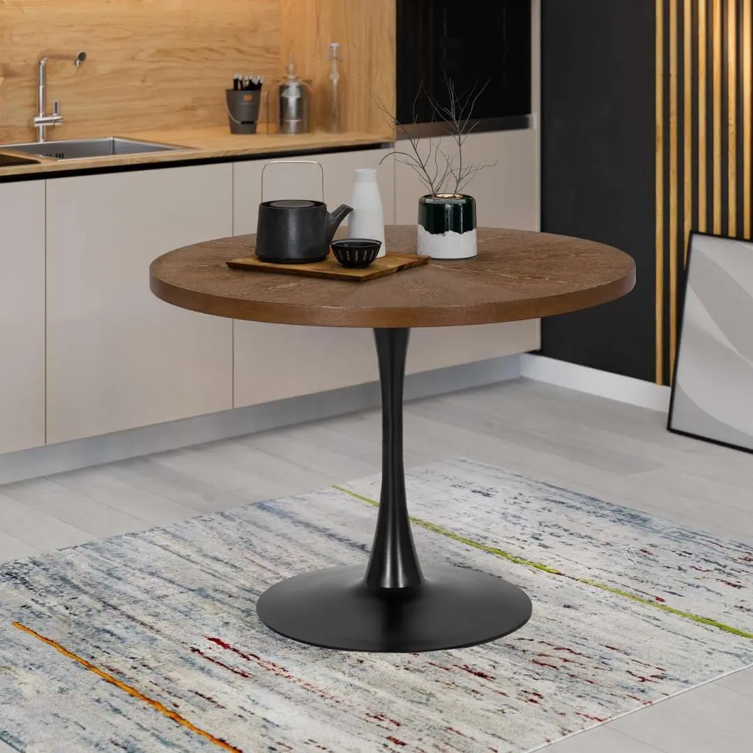 Masa Mebel Elite Lino 100 (Walnut/Black)