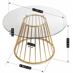 Masa Mebel Elite Olivier 120 (Golden) Thumb