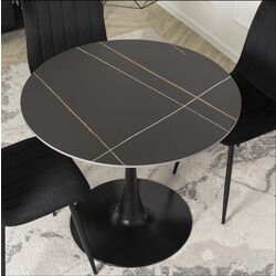 Masa Mebel Elite Sander 73x90 (Black Marble) Thumb