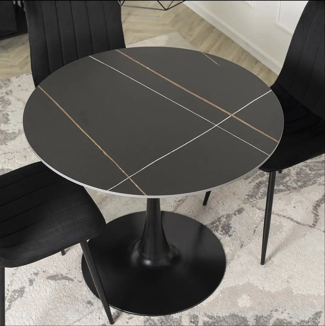 Masa Mebel Elite Sander 73x90 (Black Marble)