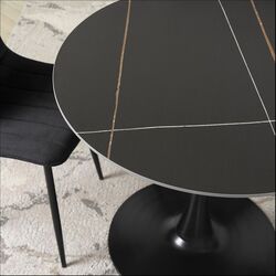 Masa Mebel Elite Sander 73x90 (Black Marble) Thumb