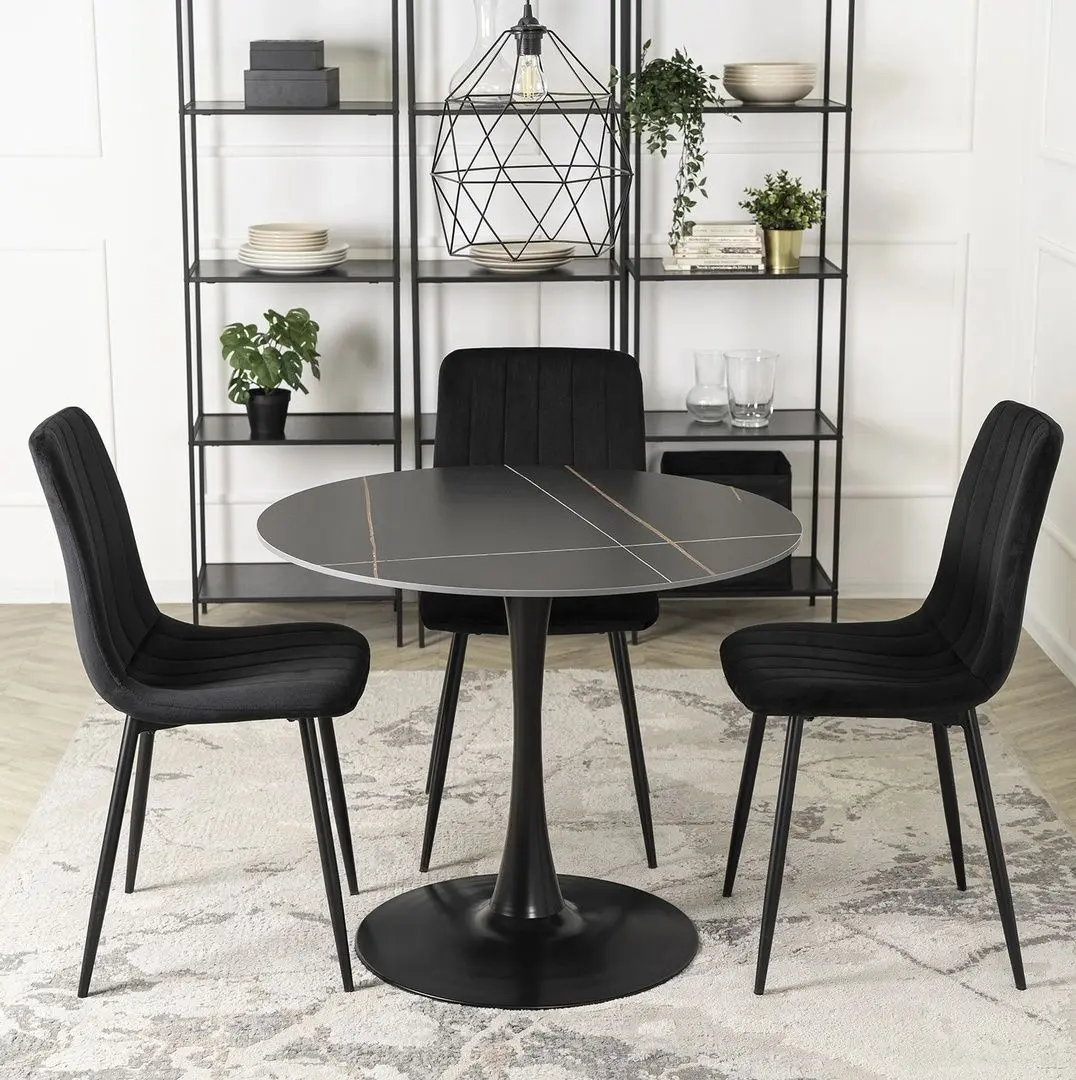 Masa Mebel Elite Sander 73x90 (Black Marble)