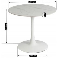 Стол Mebel Elite Sander 73x90 (White Marble) Thumb