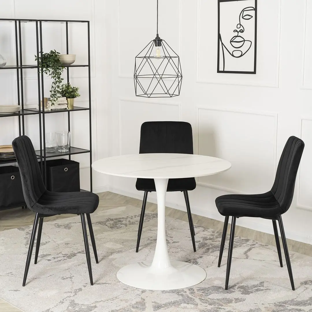 Стол Mebel Elite Sander 73x90 (White Marble)