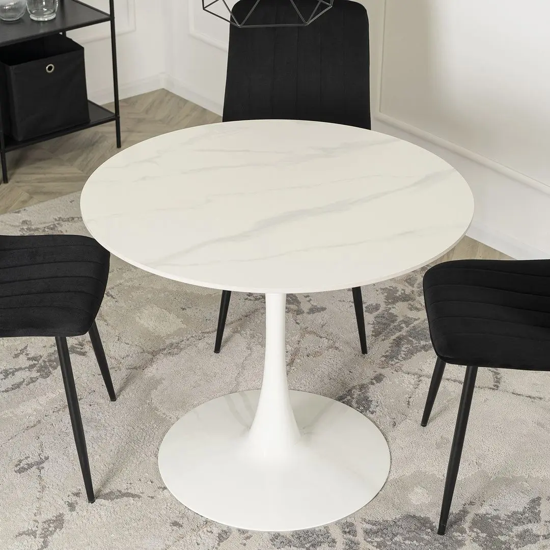 Стол Mebel Elite Sander 73x90 (White Marble)