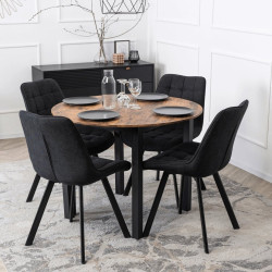 Masa Mebel Elite TEO 100 (Rustic Oak/Black) Thumb