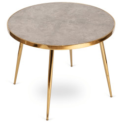 Masa Mebel Elite Tinga 100 (Grey Marble/Gold) Thumb