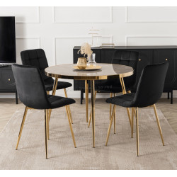 Masa Mebel Elite Tinga 100 (Grey Marble/Gold)