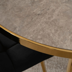 Masa Mebel Elite Tinga 100 (Grey Marble/Gold) Thumb