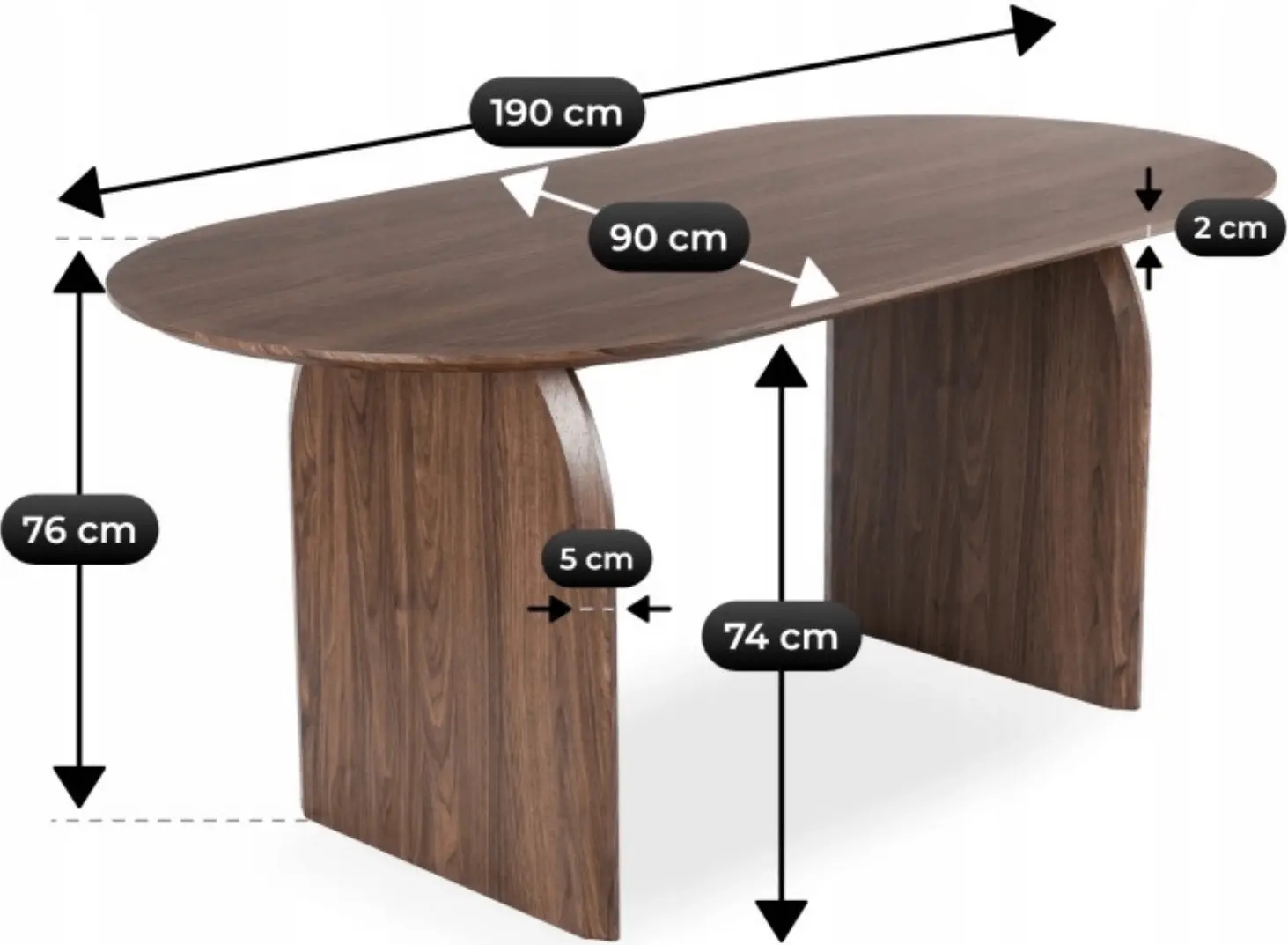 Стол Mebel Elite Tino 190 (Walnut) - 9