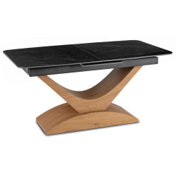 Masa extensibila Mebel Elite Alicante 160/200 (Black Marble/Oak) Thumb
