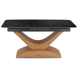 Masa extensibila Mebel Elite Alicante 160/200 (Black Marble/Oak) Thumb