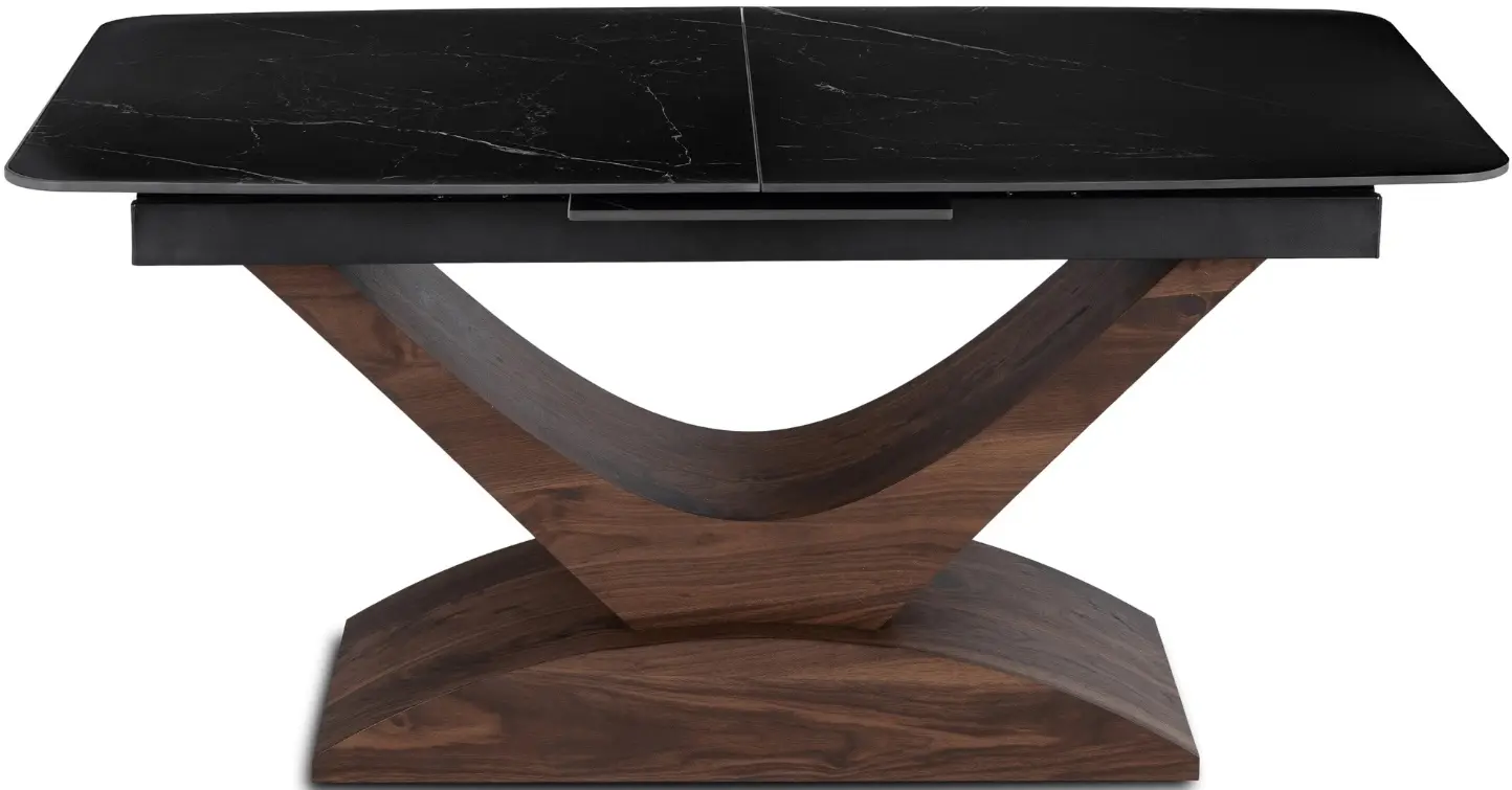Стол раскладной Mebel Elite Alicante 160/200 (Black Marble/Walnut) - 2
