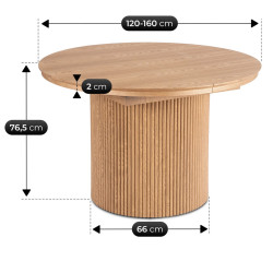 Masa extensibila Mebel Elite Aurelio 120-160 (Oak) Thumb